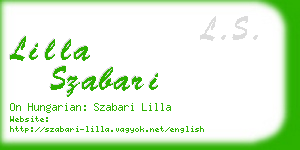 lilla szabari business card